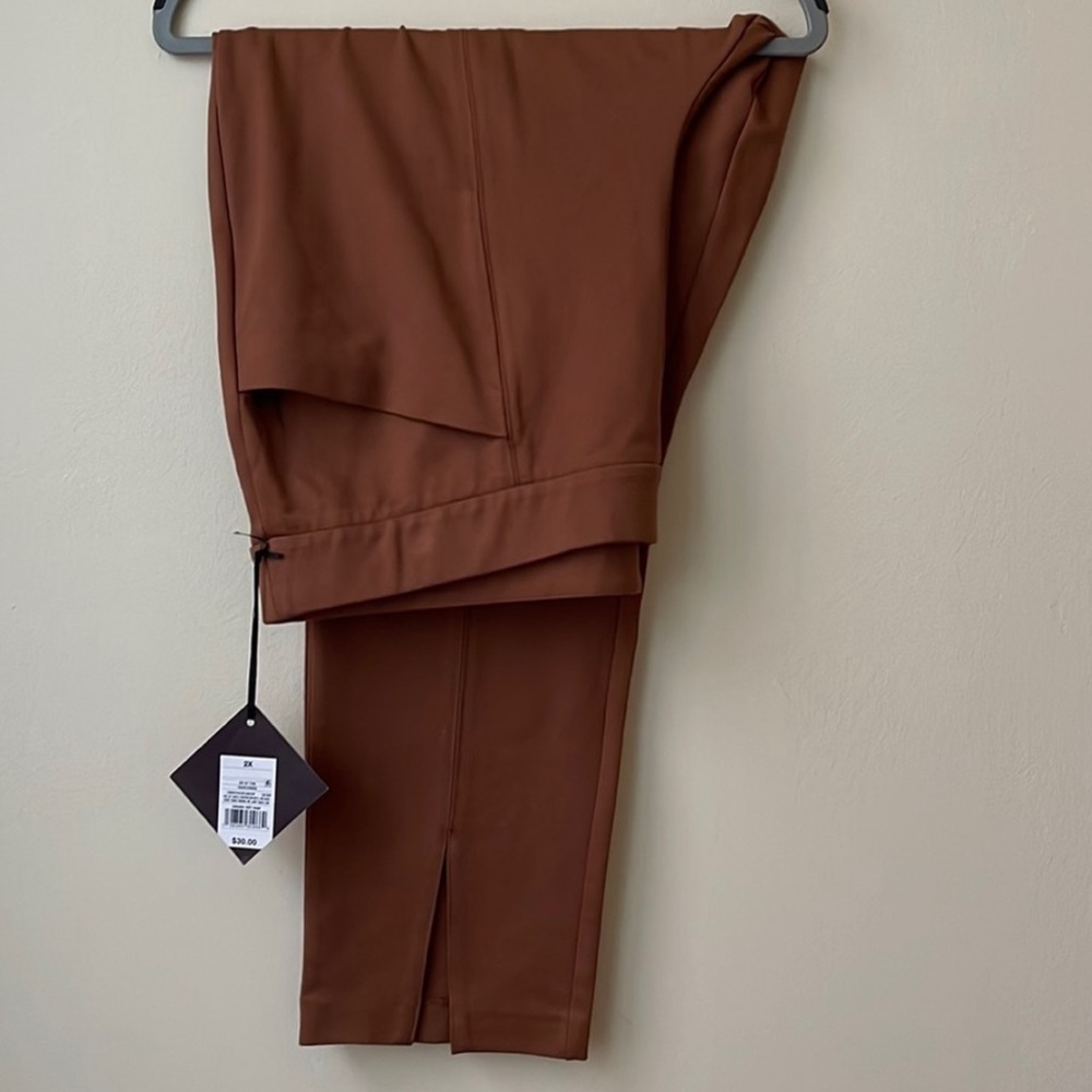 Plus Size. Women's Split Front Ponte Pant - Picture 3 of 3